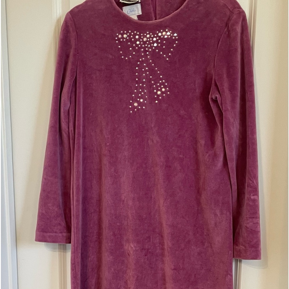 Vintagee Neiman Marcus Velvet Night Gown with Rhinestone Detail